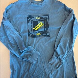 Vans Classic Blue Graphic Long Sleeve Tee